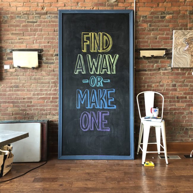 Find A Way Large Chalkboard