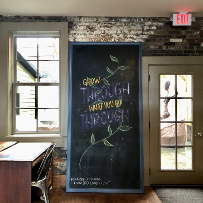 Grow Through Large Chalkboard